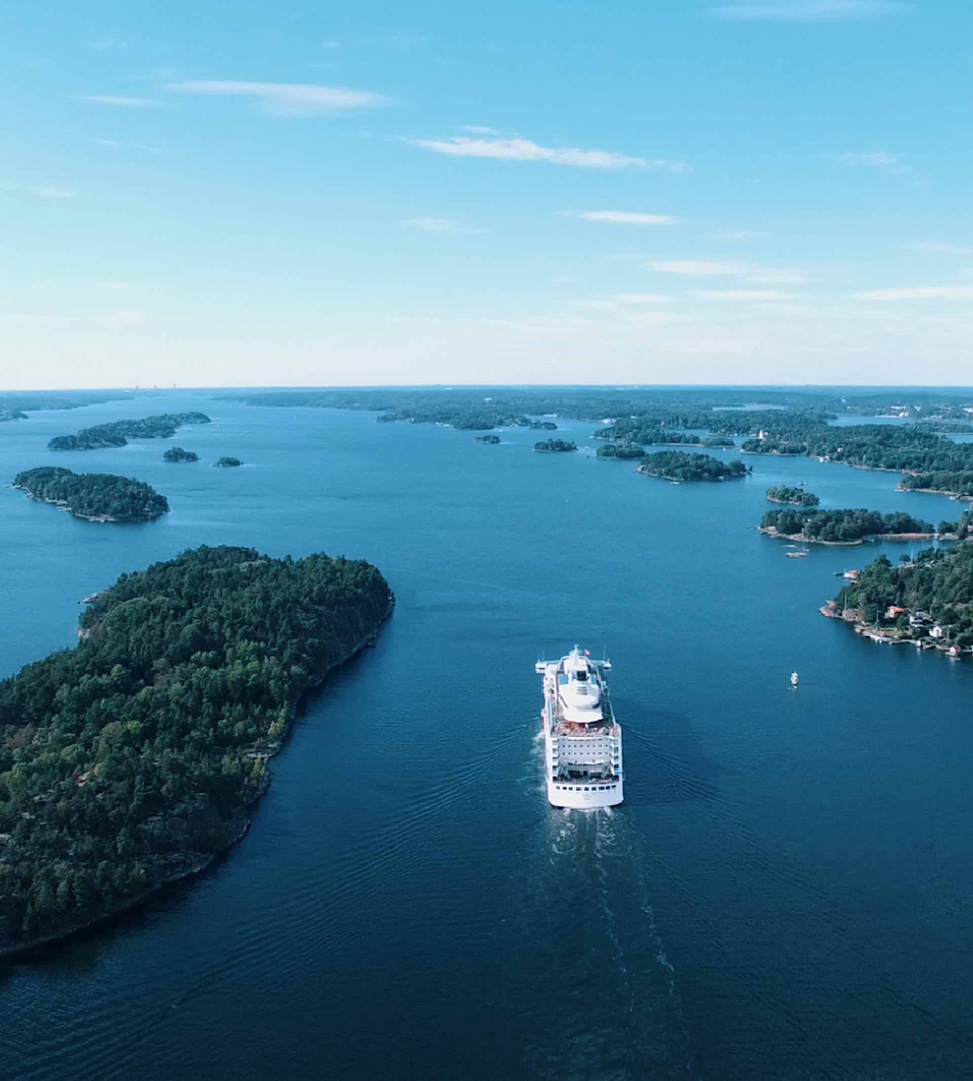 Helikoptervy på fartyg i skärgården